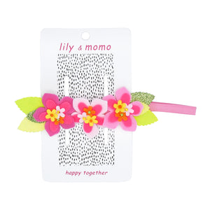 Citrus Bloom Headband- Pink and Citrus